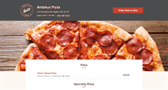 Desktop Screenshot of andaluspizzamenu.com